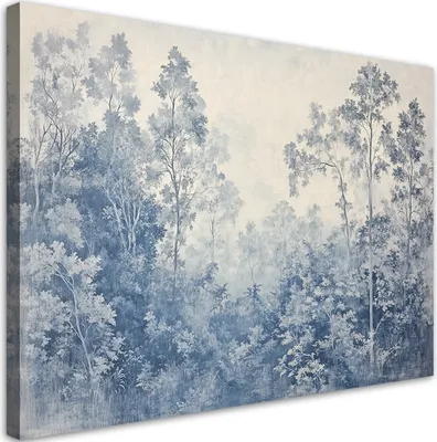 Produktbild von Feeby - Leinwand Bilder - Bäume Wald Natur - 30x20 cm - Deko Wohnzimmer - Wandbilder Schlafzimmer - Deko Aesthetic - Wand Deko - Leinwand Groß - Deko Zimmer - Leinwandbilder XXL