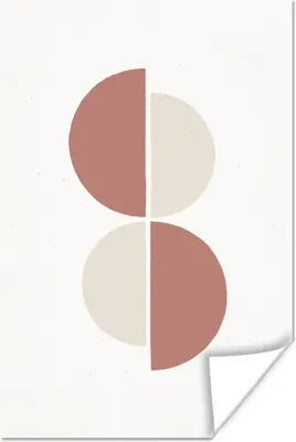 Produktbild von MuchoWow® Poster Minimalismus - Abstrakt - Pastell 120x180 cm - Kunstposter