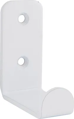 Produktbild von Pohl Kleiderhaken Amenti Breite 25mm, Höhe 54mm - einfacher Wandhaken zum Schrauben, Stahl weiß