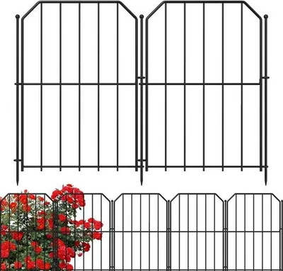 Immagine prodotto di Recinzione da giardino - Recinzione decorativa in metallo - 25 pezzi, 31 cm (L) x 41 cm (A)
