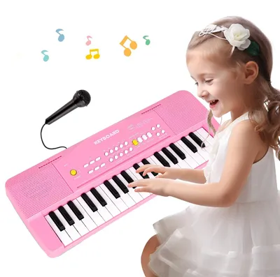 Piano-Tastatur, 37 Tasten, Kunststoff, für Kinder