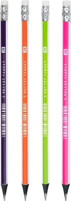 Image de Crayon triangulaire en bois noir avec gomme 2B ASTRA