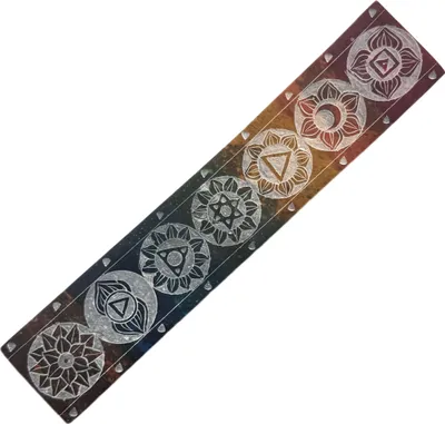 Produktbild von Steinständer für CHAKRA Räucherstäbchen, bunt, länglich, 25 cm