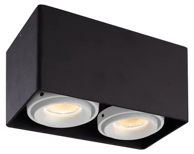 Produktbild von hoftronic LED-Downlight Decke Esto 2-fach IP20 schwenkbar Schwarz