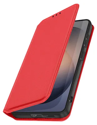 Image de Avizar, étui magnétique à rabat avec support pour Galaxy S26 Plus, rouge