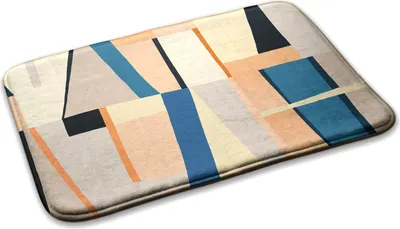 Produktbild von Teppich Teppich Wohnzimmer Schlafzimmer Modern - 75 cm x 45 cm - Abstrakte Komposition