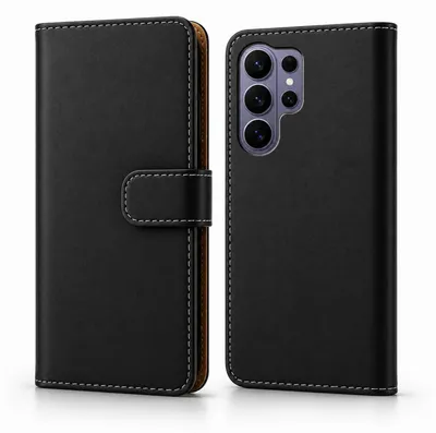Produktbild von Handy Tasche für Samsung Galaxy S26 Ultra Schutzhülle Bookstyle Etui Klapphülle Wallet Flip Cover Case Schwarz