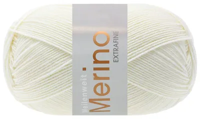 Produktbild von Lana Grossa MEILENWEIT 100 g Merino Extrafine weiche Merino-Sockenwolle 420 m Farbe 2477 - Brilliantweiß