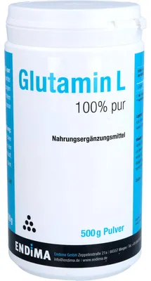 Produktbild von ENDIMA Glutamin L 100% PUR Pulver, 500 g Pulver