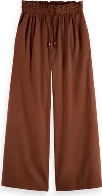 Produktbild von Scotch & Soda Voile Wide Leg Pull On Hochbundhosen Braun XS / 30 Frau Braun XS