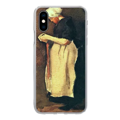 Produktbild von MuchoWow® Handyhülle Schutzhülle Hülle für iPhone X Die Scheveningerin - Vincent van Gogh Silikon Softcase Handy Hülle - Handyhülle