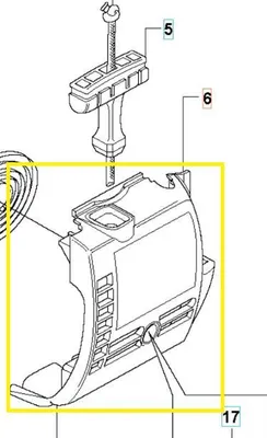 Zdjęcie produktu dla Obudowa rozrusznika Husqvarna 326 RX 503858703