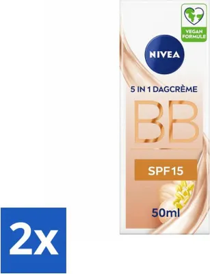 Zdjęcie produktu dla NIVEA - Essentials BB Cream Medium - BB Cream - SPF 15 - Nawilża i kamufluje - 50 ml - Value pack - 2 szt