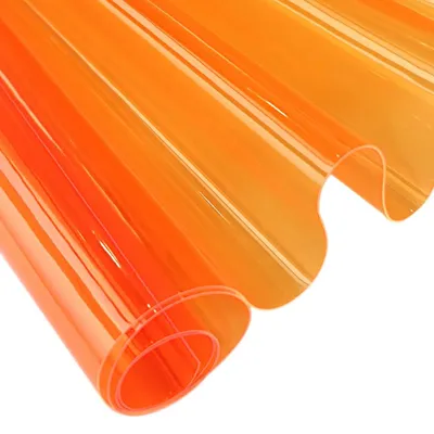 Zdjęcie produktu dla Folia PVC-winylowa, przezroczysta, 30 x 135 cm, grubość 0,4 mm, w neonowych kolorach, do dekoracji typu "zrób to sam"