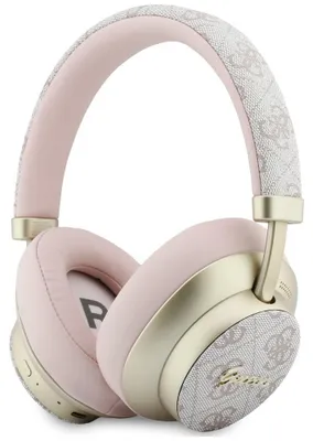 Produktbild von Over-Ear-Kopfhörer Guess Bluetooth ENC 4G, Gold Script, Metallic Pink