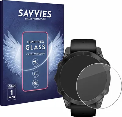 Produktbild von Savvies Schutzglas für Garmin Epix Pro (Gen 2) (47 mm) Displayschutz 9H Glas klar transparent