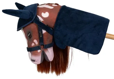 Produktbild von ByASTRUP – Hobby-Horse-Decke und Ohrenhaube aus Velours – Blau