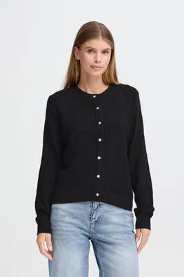 Image de OXMO OXBMMOMA CARDIGAN - Cardigan pour femme en maille grossière, coupe classique