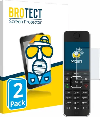 Produktbild von 2x BROTECT Schutzfolie für AVM Fritz!Fon C6 Black Displayschutz Displayschutzfolie Folie Matt Entspiegelungsfolie