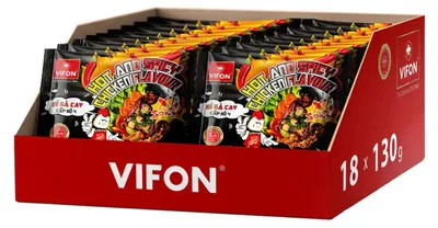Produktbild von VIFON Hot & Spicy Instant Nudel Gericht 18x 130g - Nudelgericht sehr scharf