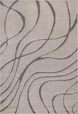 Image de Tapis shaggy POUDA tissé à motifs géométriques