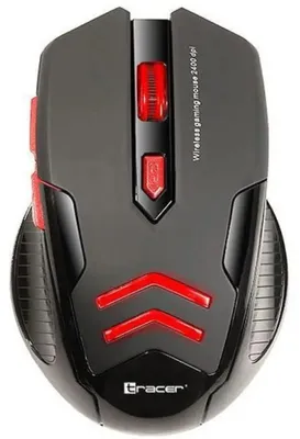 Productafbeelding van Tracer Airman, Optisch, RF draadloos, 2400 DPI, Zwart, Rood