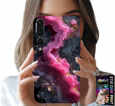 Zdjęcie produktu dla Etui Do Huawei P20 Plus - Różowy Marmurek Plecki, Modne Wzory
