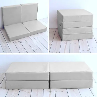 Produktbild von Klappbare Turnmatte 4-teilig Grau 100x100x10cm Sportmatte Weichbodenmatte Gymnastikmatte