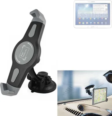 Produktbild von K-S-Trade Scheiben-Halterung für Tablets kompatibel mit Samsung Galaxy Tab 3 10.1 KFZ Tablet Saugnapf Auto Halterung Windschutzscheibe Holder Halter