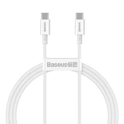 Immagine prodotto di Cavo da Usb-C a Usb-C della serie Superior di Baseus, 100W, 1M (bianco)