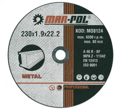 Obrázok produktu pre Rezný kotúč do kovu 230mm x 1.9mm x 22,2mm 00438