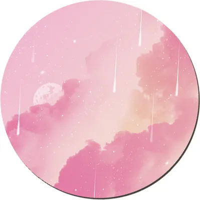 Image de INF Tapis de souris rond avec bords cousus Rose L