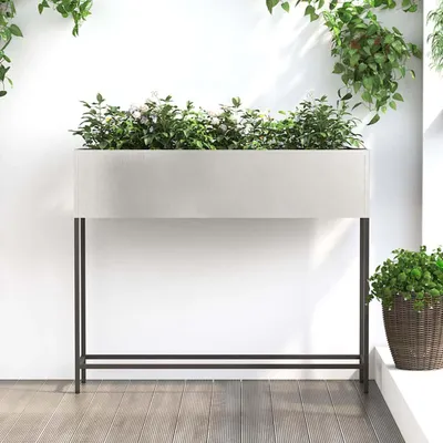 Produktbild von Maison Exclusive - Hochbeet Gartenpflanzer Silber 100 x 26 x 82 cm Edelstahl