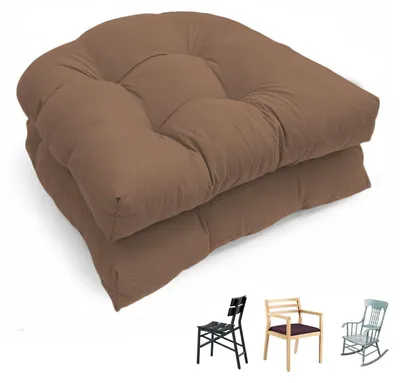 Obrázek produktu pro Sada dvou polokruhových sedáků na židle pro venkovní použití – 48 x 48 cm