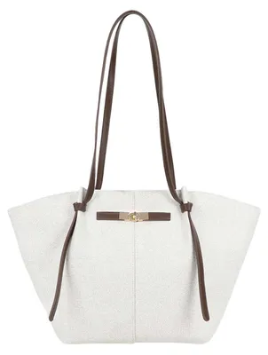 Produktbild von Gallantry, Damen Shopper genarbt mit langen Henkeln und Drehverschluss, Braun