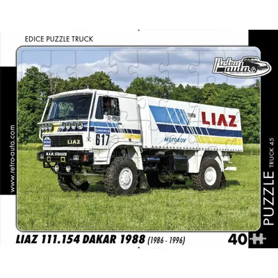Image de RETRO-AUTA Puzzle TRUCK Ä .45 Liaz 111.154 Dakar 1988 ( 1986 - 1996) 40 Teile