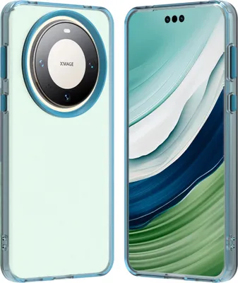 Image de Etui pour Huawei Mate 60 Pro, étui semi-transparent mat antichoc Bleu