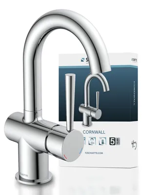 Produktbild von SCHÜTTE Waschtischarmatur CORNWALL, Wasserhahn Bad, Mischbatterie Waschbecken, Chrom