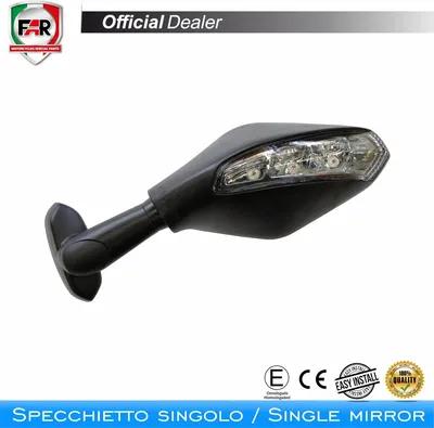Obrázok produktu pre Zrkadlo do kapoty schválené FAR pravé 7594 čierne pre Ducati