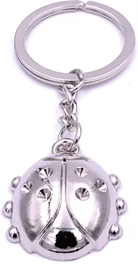 Produktbild von Onwomania Marienkäfer Käfer Schlüsselanhänger Keychain Silber aus Metall