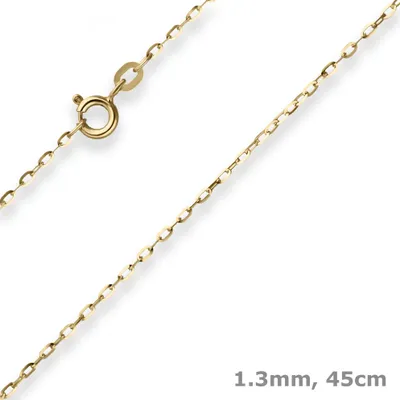 1-3mm-Ankerkette-flach-aus-333-Gelbgold-45cm