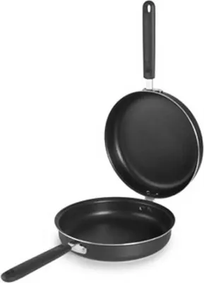 Productafbeelding van Ibili-Fusion dubbele pan, aluminium, 24x9,5 cm, zwart