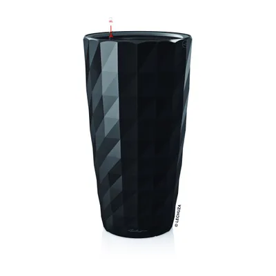 Produktbild von LECHUZA-Pflanzgefäß DIAMANTE Premium Schwarz Hochglanz | Pflanzsäule mit Bewässerungssystem | Hochglanz-Oberfläche | Ø 40 x 75 cm | 15709
