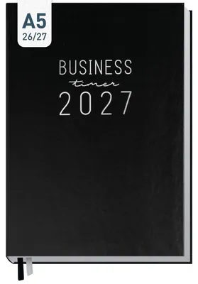 Produktbild von Business-Timer 2026/2027 / 17 Monate / A5 / Schwarz / Häfft-Verlag