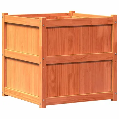 Produktbild von vidaXL Pflanzkübel Wachsbraun 70x70x70 cm Massivholz Kiefer