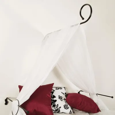 Produktbild von Betthimmel Himmelstange Himmelbett Himmelset Baldachin Raffhalter Himmelhalter (weiß)