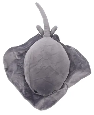 Produktbild von Meerestier-Plüschtier, superweicher Schlafbegleiter, Baumwollfüllung, Meereskissen, 52 cm, Grau