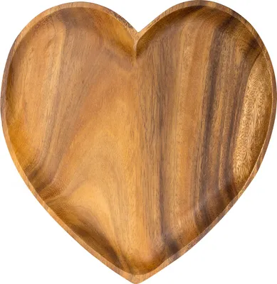 Produktbild von Holzschale Akazie 30cm Herz Teller Snackschale Schale Obstschale Dekoschale Holz