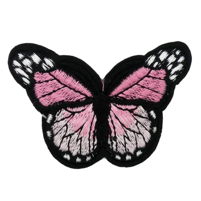 Produktbild von 1 Schmetterling Aufbügler, Applikation, 48x70mm, freie Farbwahl, Farbe:rosa