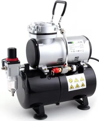 Image de Compresseur d'air avec réservoir, débit et pression d'air élevés, réservoir d'air, 4 bars, arrêt automatique